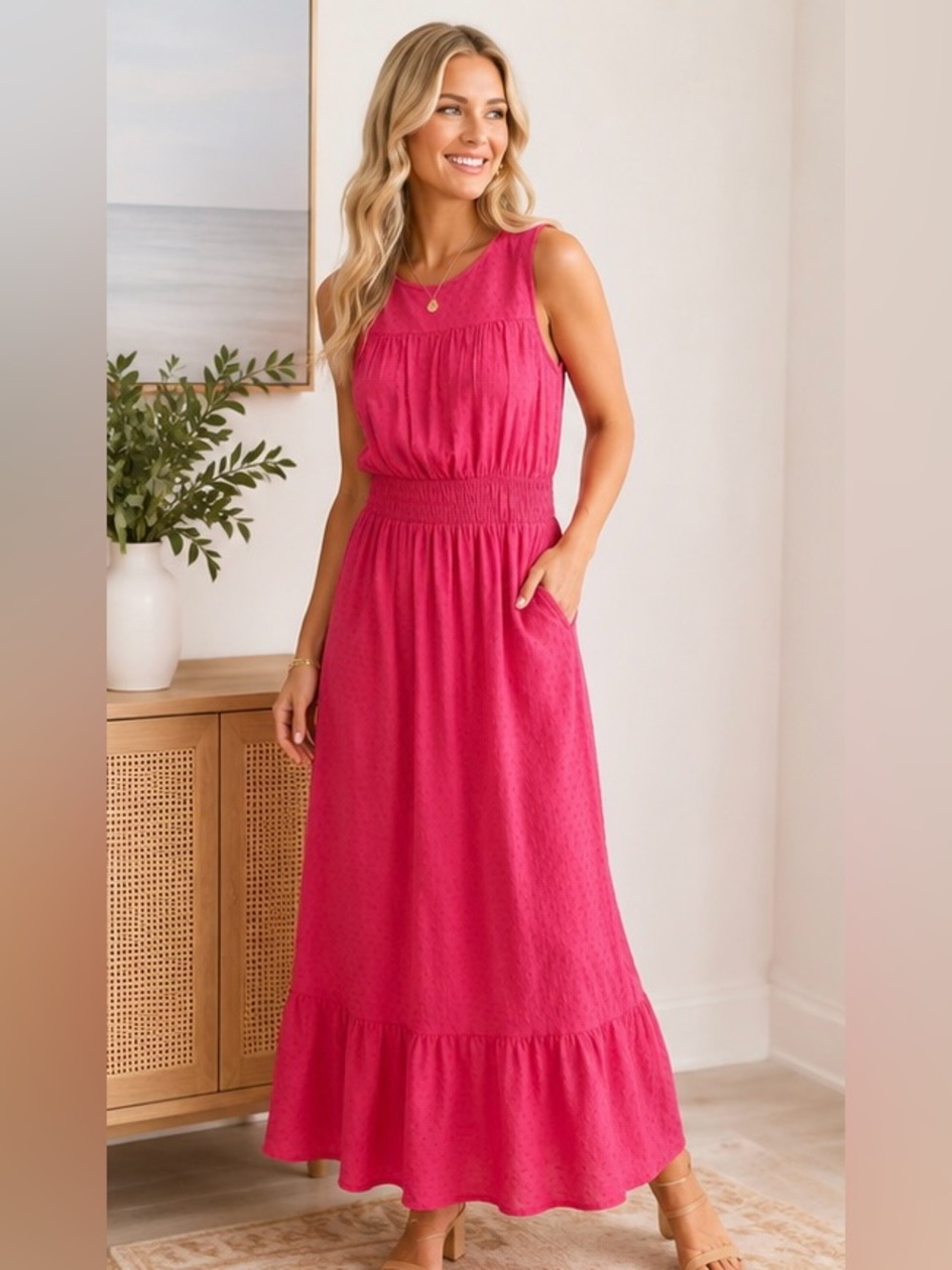 Michelle McDowell Pink Maxi Dress